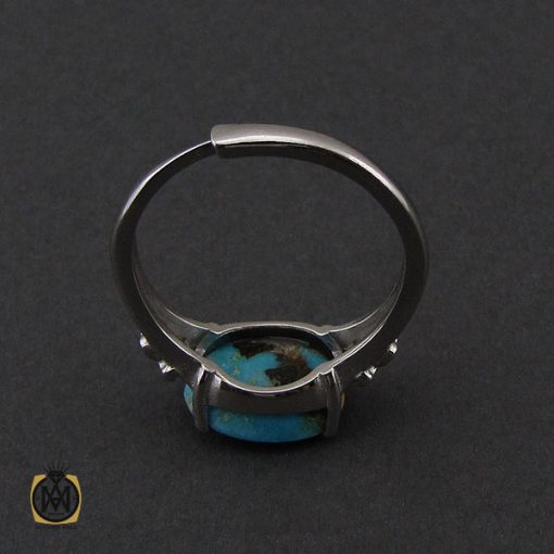 انگشتر فیروزه نیشابور طرح غزل زنانه - کد 2127 - تصویر 2