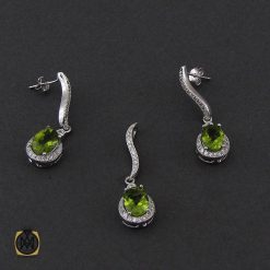 نیم ست زبرجد اصل طرح ژیکان زنانه - کد 7159 نیم ست زبرجد اصل طرح ژیکان زنانه - کد 7159