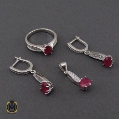 سرویس یاقوت سرخ طرح شایلی زنانه - کد 7161 سرویس یاقوت سرخ طرح شایلی زنانه - کد 7161