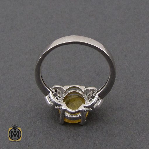 انگشتر یاقوت زرد طرح آیدا زنانه - کد 2137 - تصویر 2