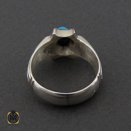 انگشتر فیروزه نیشابوری مردانه  - کد 10173 - تصویر 2