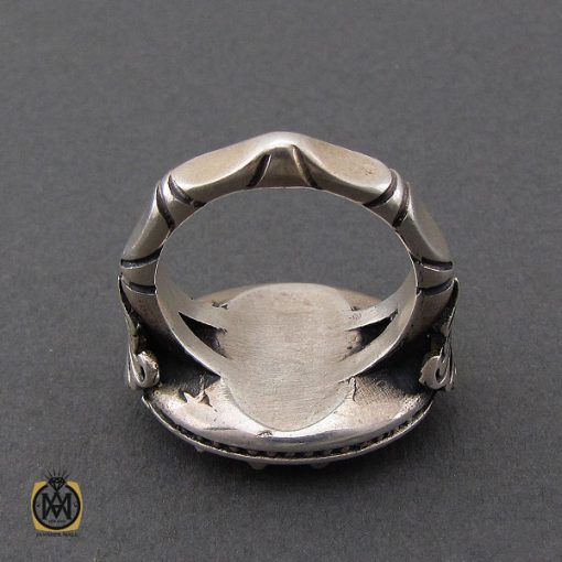 2 انگشتر عقیق یمن با حکاکی اللهم الرزقنی شفاعه الحسین مردانه استاد حیدر - کد 10189 - تصویر 2