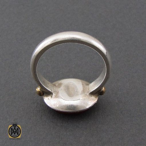 2 انگشتر عقیق یمن با حکاکی ومن یتق الله مردانه - کد 10192 - تصویر 2