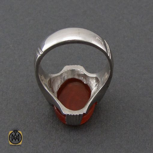 انگشتر عقیق یمن با حکاکی یا واهب العطایا مردانه - کد 10195 - تصویر 2