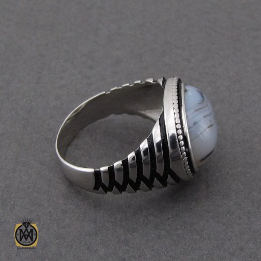 انگشتر عقیق شجر مردانه - کد 10098 - تصویر 2