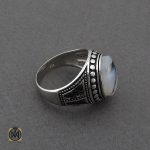 2 انگشتر عقیق شجر مردانه خوش نقش - کد 10102 - تصویر 2