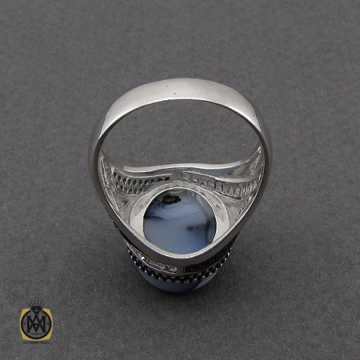 انگشتر عقیق شجر مردانه - کد 10111 - تصویر 2