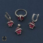 سرویس یاقوت سرخ طرح شبنم زنانه - کد 7136 - تصویر 2
