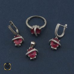 سرویس یاقوت سرخ طرح شبنم زنانه - کد 7136 سرویس یاقوت سرخ طرح شبنم زنانه - کد 7136