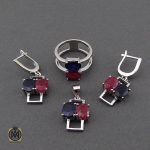 سرویس یاقوت سرخ و کبود طرح مهردخت زنانه - کد 7148 - تصویر 2