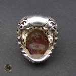 انگشتر عقیق درشت با حکاکی السلام على المرمل بالدماء مردانه - کد 10117 - تصویر 2