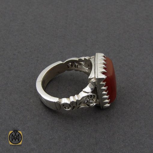 انگشتر عقیق یمن مردانه دست ساز - کد 10072 - تصویر 2