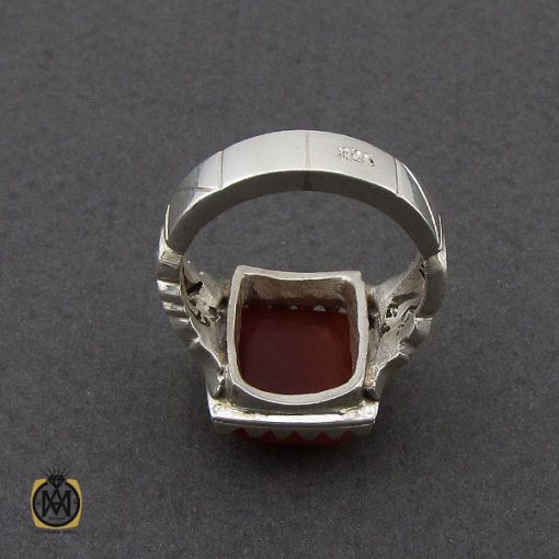 انگشتر عقیق یمن مردانه دست ساز - کد 10072 - تصویر 3