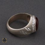 انگشتر عقیق یمن مردانه هنر دست استاد یزدانی- کد 10134 - تصویر 3