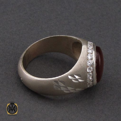 انگشتر عقیق یمن مردانه هنر دست استاد یزدانی- کد 10134 - تصویر 3