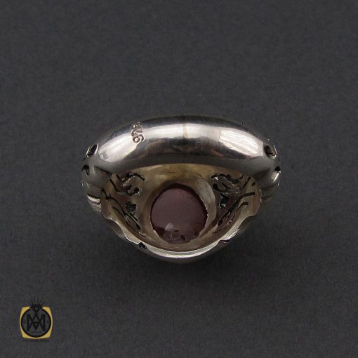 انگشتر عقیق یمن خوش رنگ مردانه دست ساز - کد 10143 - تصویر 3