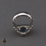 انگشتر توپاز آبی خوش رنگ مردانه - کد 10151 - تصویر 3