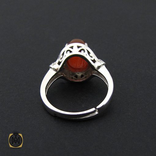 3 انگشتر عقیق یمن طرح متینا زنانه - کد 2104 - تصویر 3