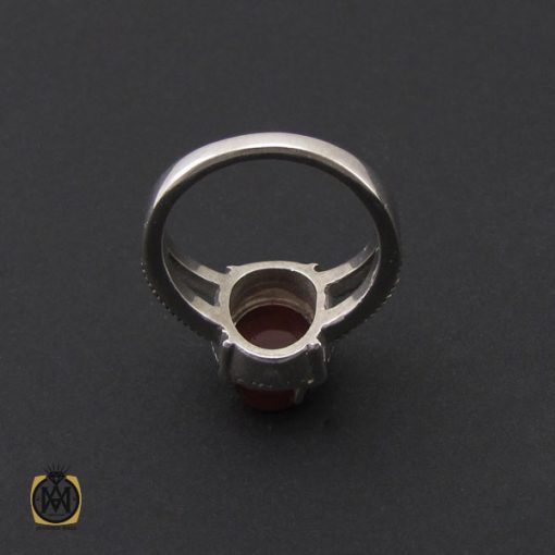 انگشتر عقیق یمن طرح محیا زنانه - کد 2105 - تصویر 3