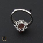 انگشتر عقیق یمن طرح ملودی زنانه - کد 2107 - تصویر 2