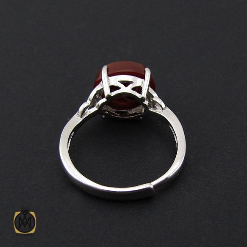 انگشتر عقیق یمن طرح نجلا زنانه - کد 2109 - تصویر 3