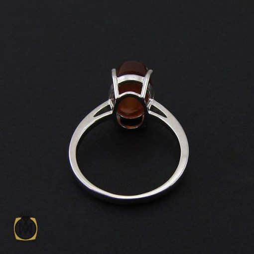 انگشتر عقیق یمن طرح نغمه زنانه - کد 2110 - تصویر 2