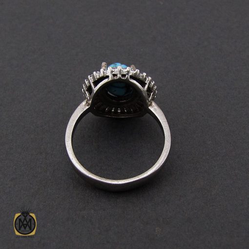 3 انگشتر فیروزه نیشابور طرح شاینا زنانه - کد 2122 - تصویر 3