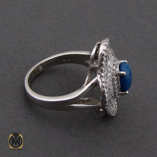 انگشتر فیروزه طرح شمیم زنانه - کد 2124 - تصویر 3