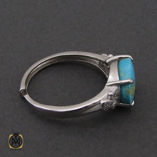 انگشتر فیروزه نیشابور طرح غزل زنانه - کد 2127 - تصویر 3