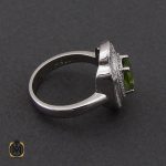 3 انگشتر زبرجد زنانه اصل طرح آوا - کد 2136 - تصویر 3