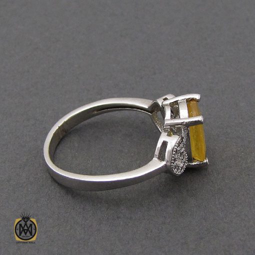 انگشتر یاقوت زرد طرح آیدا زنانه - کد 2137 - تصویر 3