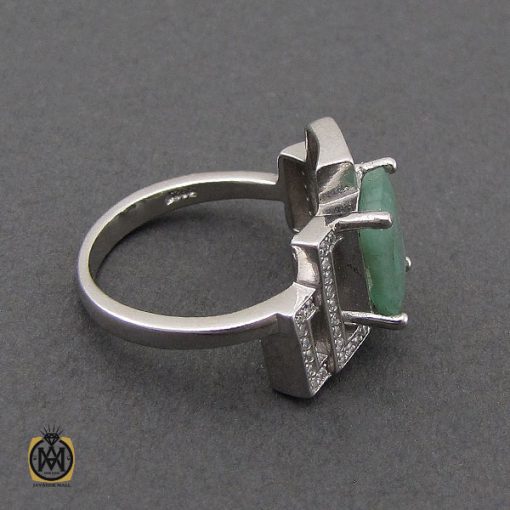 3 انگشتر زمرد زنانه طرح آترین - کد 2138 - تصویر 3