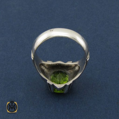 انگشتر زبرجد خوش رنگ مردانه - کد 10091 - تصویر 3