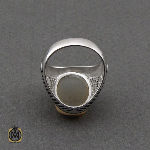 انگشتر عقیق شجر مردانه - کد 10094 - تصویر 3