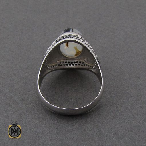 3 انگشتر عقیق شجر مردانه - کد 10097 - تصویر 3