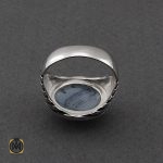 انگشتر عقیق شجر مردانه - کد 10098 - تصویر 3