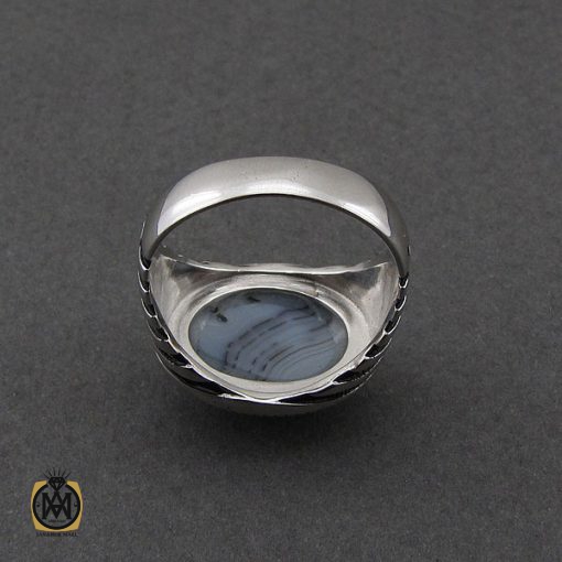 انگشتر عقیق شجر مردانه - کد 10098 - تصویر 3