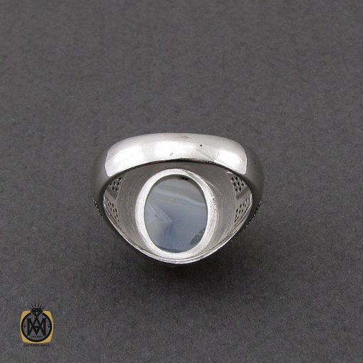 3 انگشتر عقیق شجر مردانه خوش نقش - کد 10102 - تصویر 3