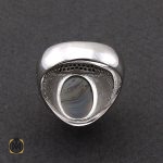 انگشتر عقیق شجر مردانه خوش نقش - کد 10105 - تصویر 3