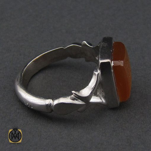 انگشتر عقیق یمن با حکاکی یا ستار العیوب مردانه - کد 10121 - تصویر 3