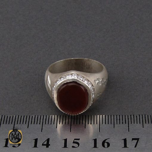 انگشتر عقیق یمن مردانه هنر دست استاد یزدانی- کد 10134 - تصویر 4