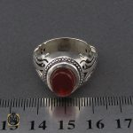 انگشتر عقیق یمن خوش رنگ مردانه دست ساز - کد 10143 - تصویر 4