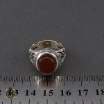 انگشتر عقیق یمن خوش رنگ مردانه دست ساز - کد 10144 - تصویر 4