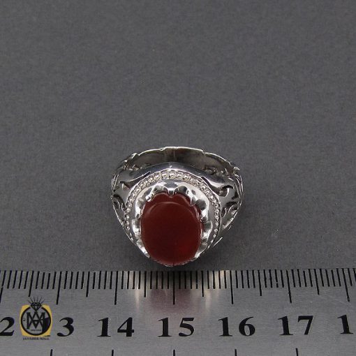 انگشتر عقیق یمن مردانه دست ساز - کد 10152 - تصویر 4