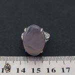 4 انگشتر عقیق یمن کبود طرح لعیا زنانه - کد 2099 - تصویر 4