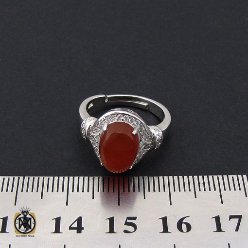 4 انگشتر عقیق یمن طرح متینا زنانه - کد 2104 - تصویر 4