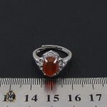 انگشتر عقیق یمن طرح ملودی زنانه - کد 2107 - تصویر 4