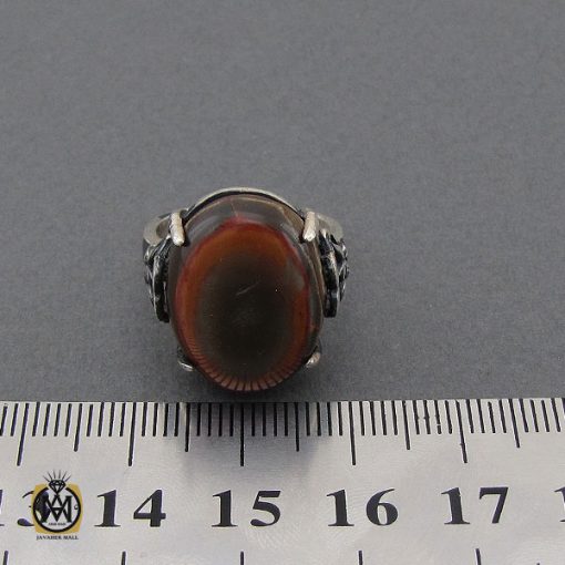 انگشتر عقیق باباقوری طرح نهال زنانه - کد 2116 - تصویر 4