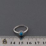 4 انگشتر فیروزه نیشابور طرح شاپرک زنانه - کد 2121 - تصویر 4
