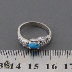 4 انگشتر فیروزه نیشابور طرح غنچه زنانه - کد 2128 - تصویر 4